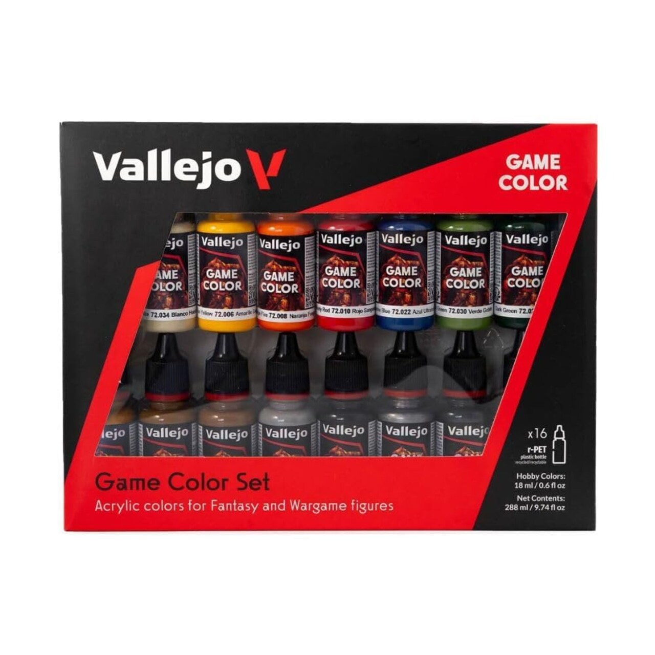 Game Color Introduction Set | Starter Set for Fantasy and Wargame Figures | 16 Bottles x 18 ml (0.60 fl.oz.)